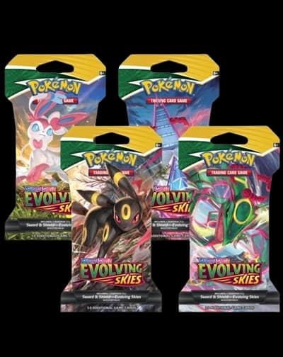 Evolving Skies Sleeved Booster Pack Art Bundle (Set of 4) – Booster Pack