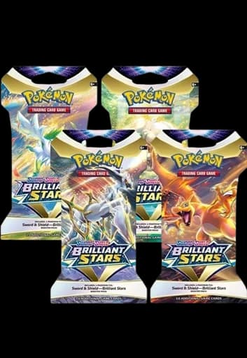 Brilliant Stars Sleeved Booster Pack Art Bundle (Set of 4)