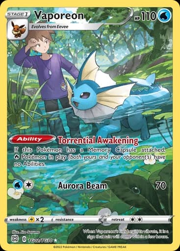 Vaporeon #TG02/TG30 Pokémon card