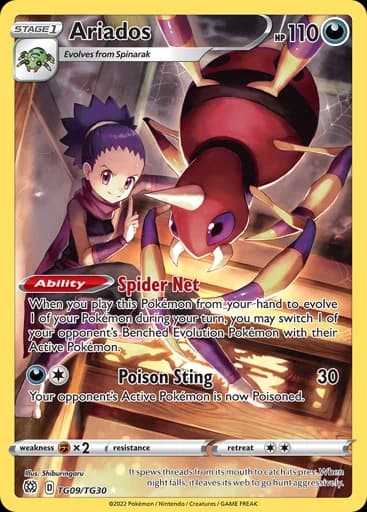 Ariados #TG09/TG30 Pokémon card